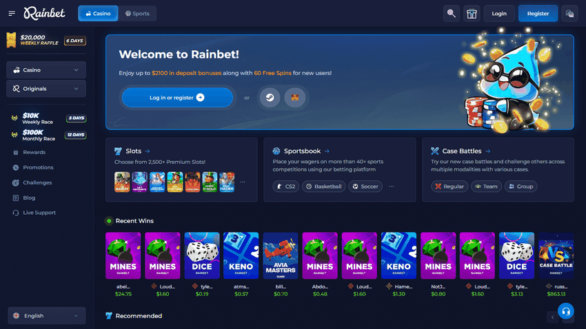Rainbet Casino - Avaliações, Classificações, Jogos, Bônus